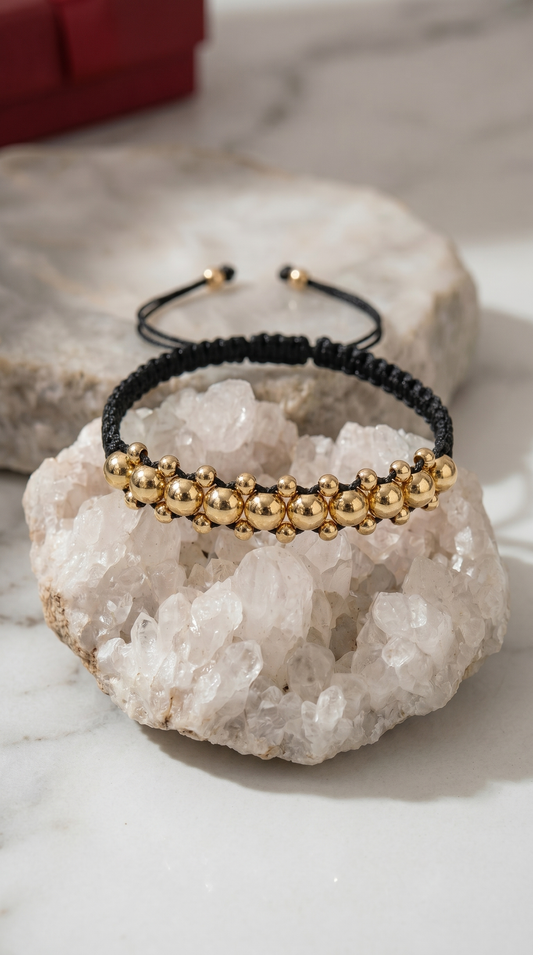 PULSERA 3 CARRILES MUJER HILO NEGRA