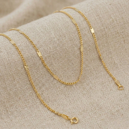 CADENA CUBANA CON DESTELLOS PUNTERAS 45 cm (no incluye dije)