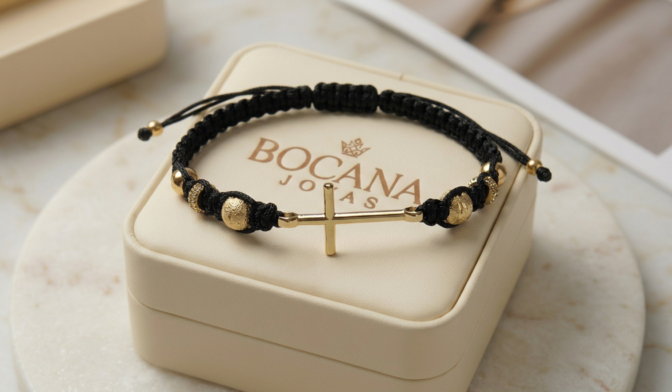 PULSERA CRUZ HOMBRE