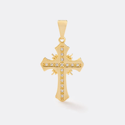 DIJE CRUZ SAGRADA CIRCONIAS CRISTAL