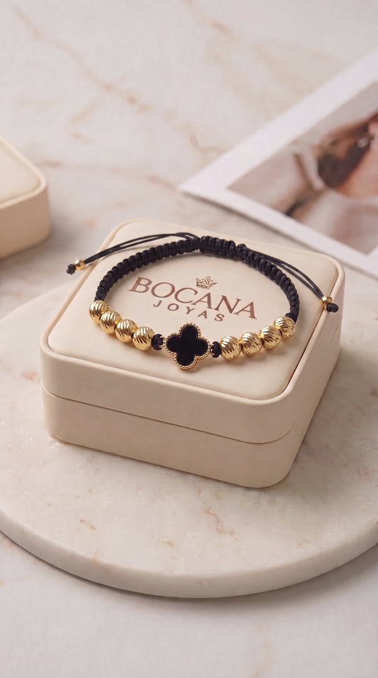 PULSERA CLOVER 8 BALINES #6 HOMBRE