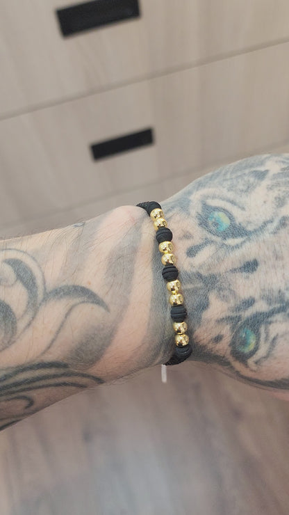 PULSERA 8 BALINES LISO HOMBRE