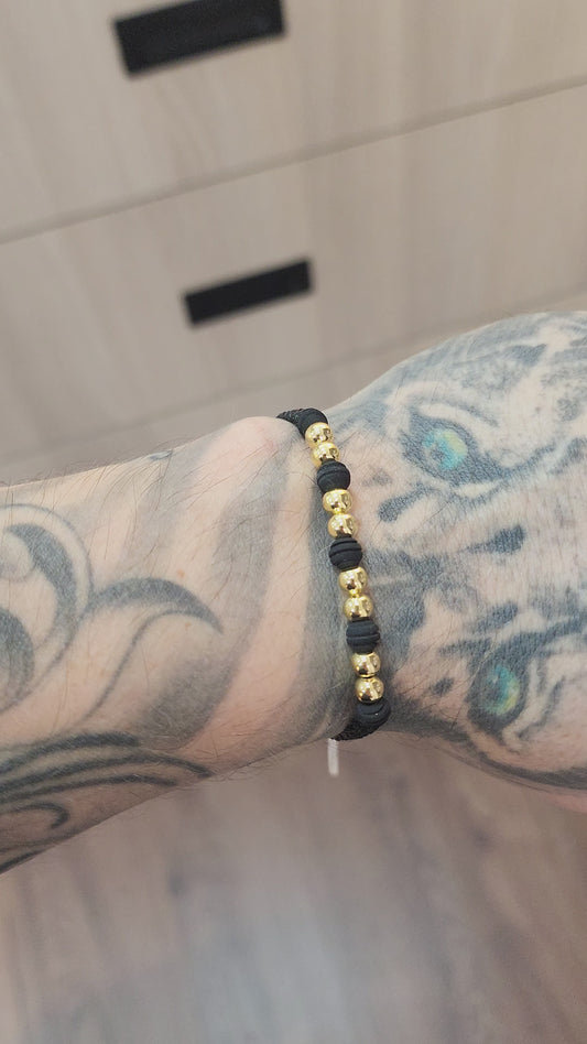 PULSERA 8 BALINES LISO HOMBRE