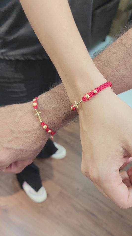 PULSERA CRUZ EN PAREJAS