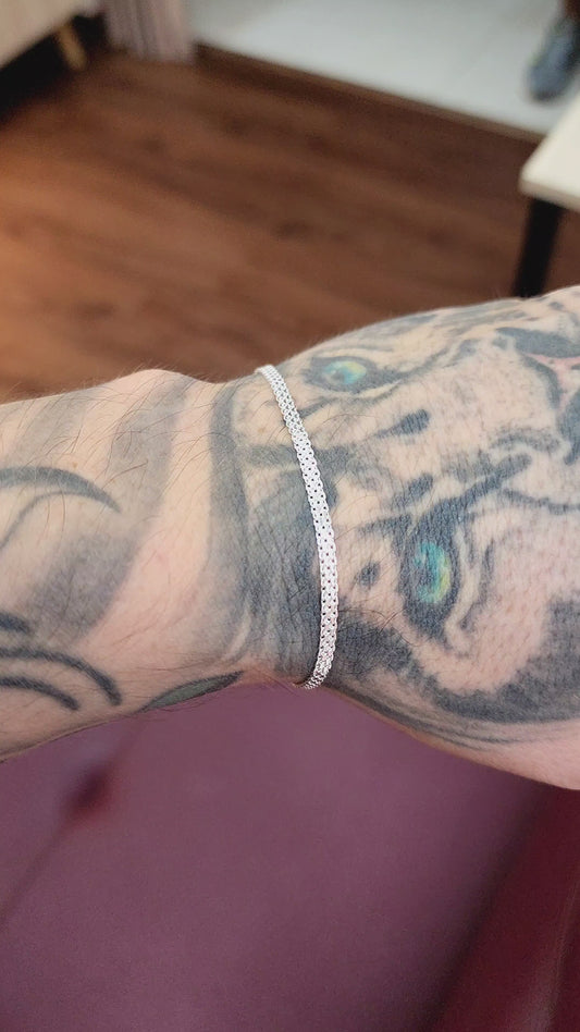 PULSERA EN PLATA 925 TEJIDO CHINO
