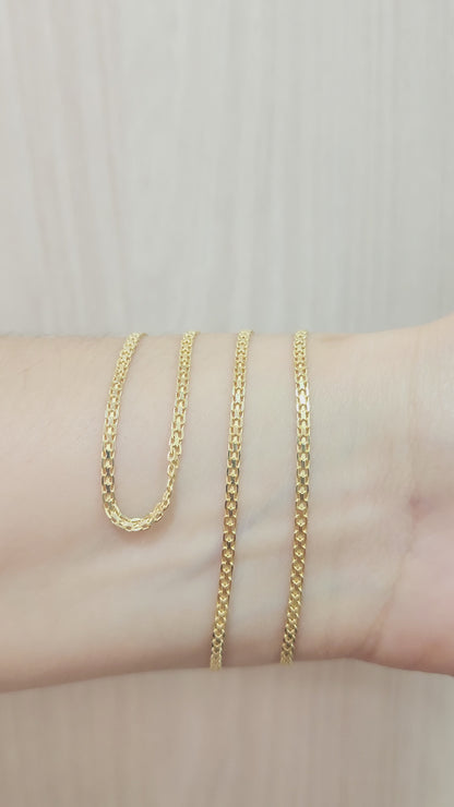 COMBO DIJE GUADALUPE COLORES CON CADENA CHINA ORO LAMINADO