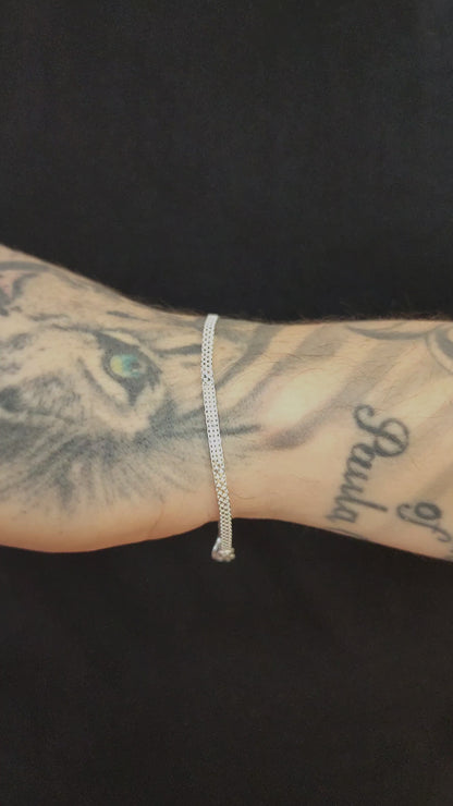 PULSERA EN PLATA 925 TEJIDO CHINO