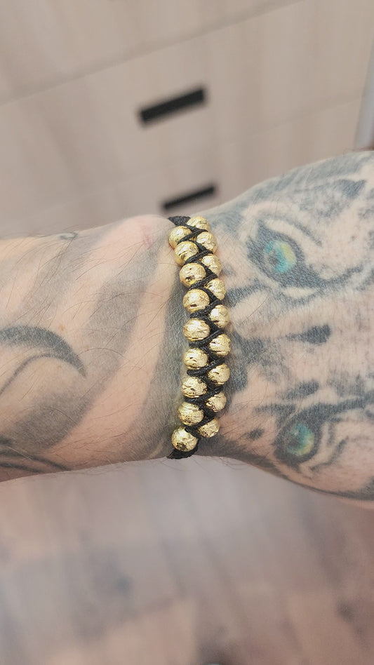 PULSERA ENTRELAZADA 18 BALINES #6 HOMBRE