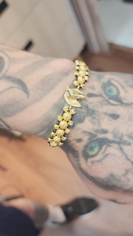 PULSERA HERRAJE EQUINO CON BALINES #6 HOMBRE