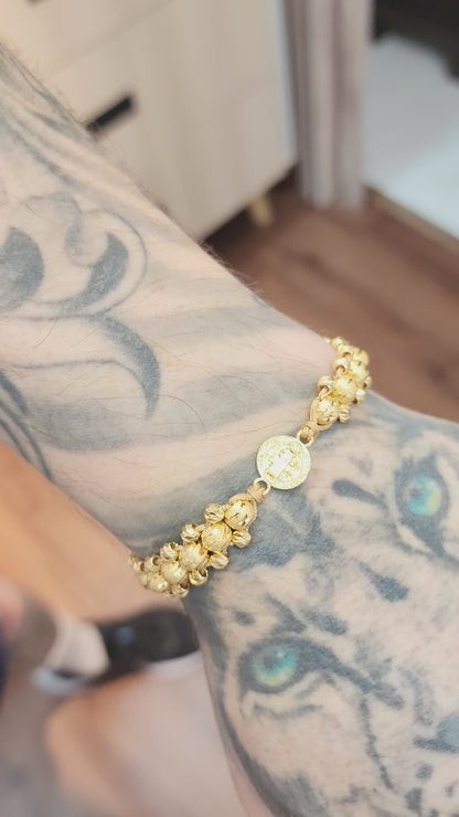PULSERA 3 CARRILES SAN BENITO HOMBRE