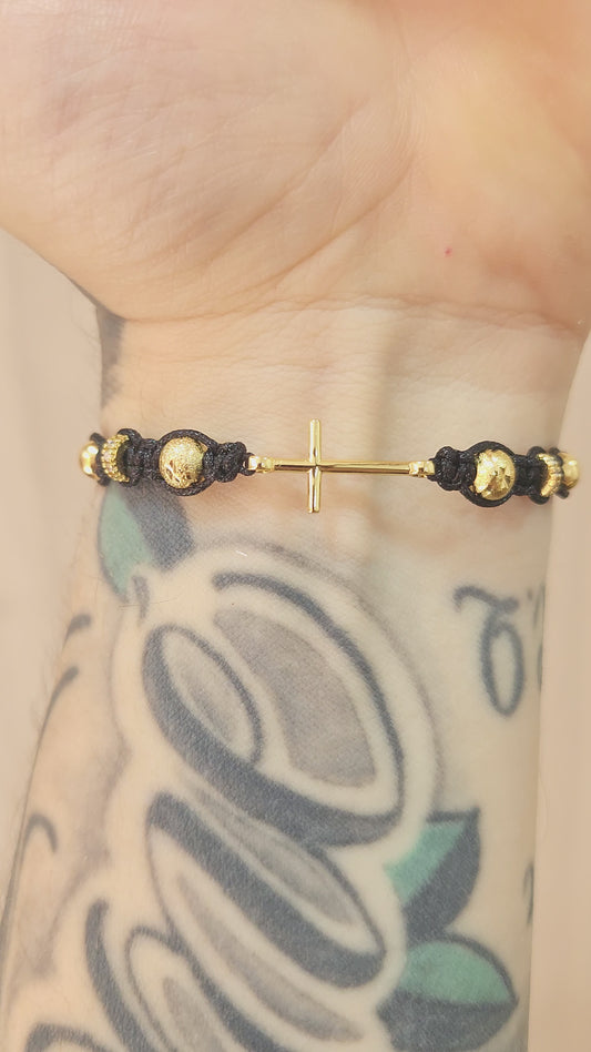 PULSERA CRUZ HOMBRE
