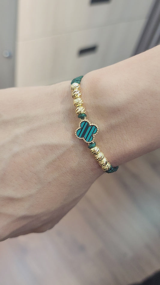 PULSERA CLOVER VERDE MUJER